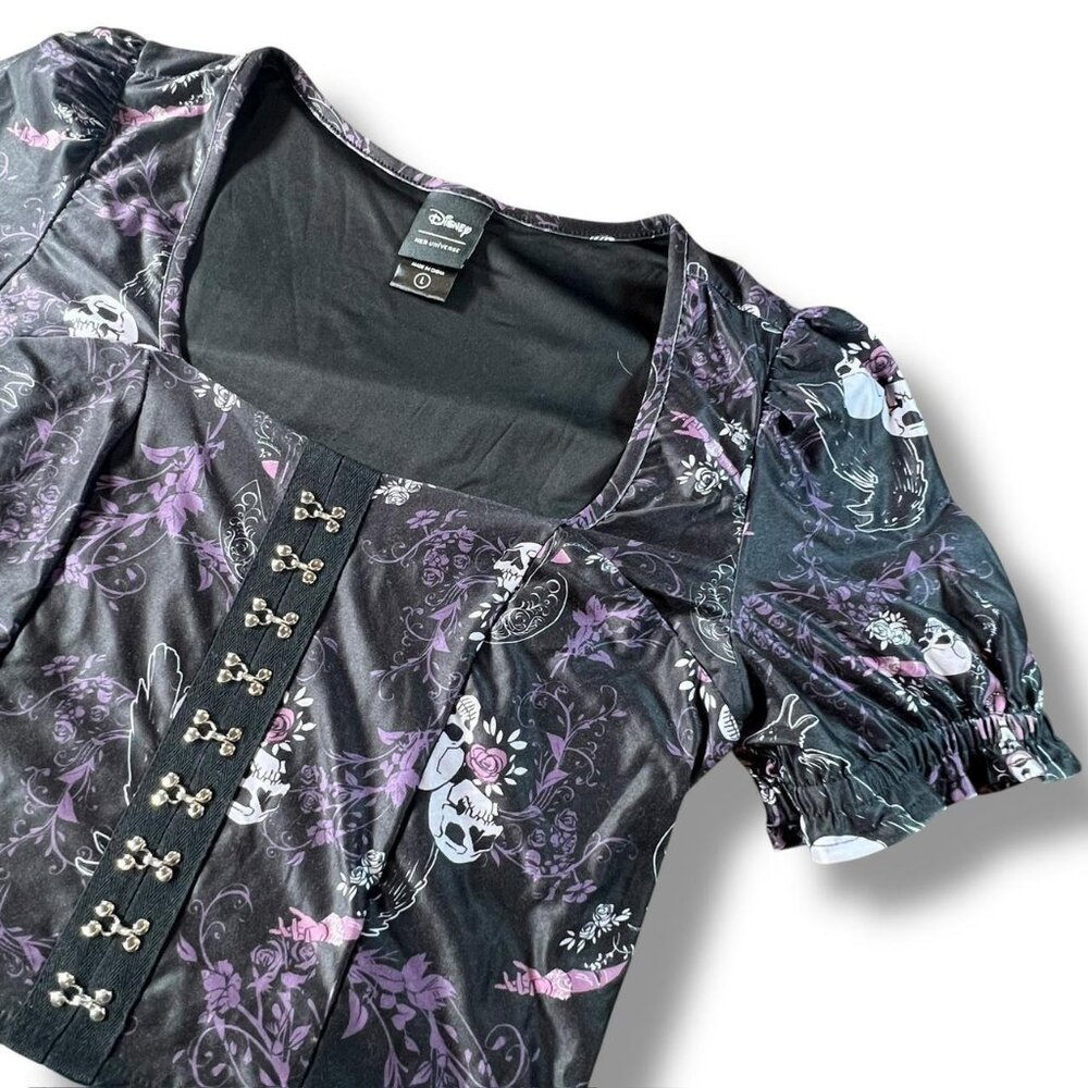 Hot Topic Haunted Mansion Madame Leota Gothic Corset Top - Picture 4 of 6